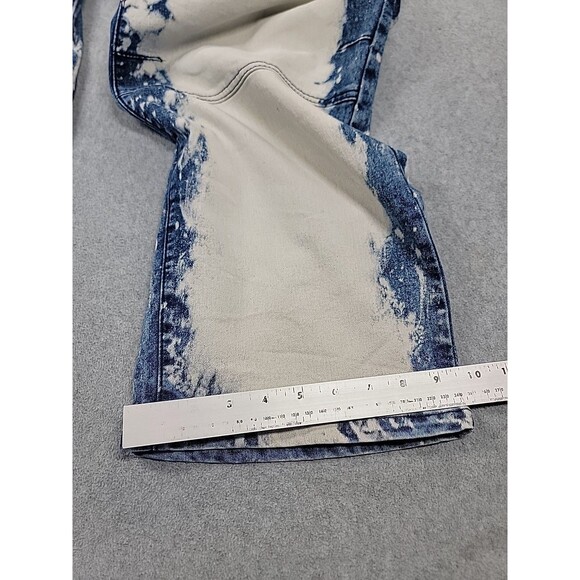 1738 Dynasty Jeans Mens 48 52x31 Moto Blue Bleach High Stretch Distressed Y2K - Picture 4 of 15